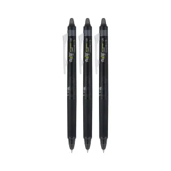 Pens|Pilot FriXion Synergy Clicker Retractable Erasable Gel Pen, Extra Fine Point, Black Ink, 3/Pack (FXYC3BLKE)