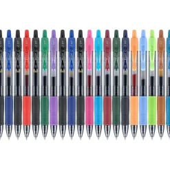 Pens|Pilot G2 Retractable Gel Pens, Fine Point, Assorted Ink, 20/Pack (31294)