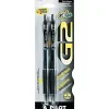 Pens|Pilot G2 Retractable Gel Pens, Fine Point, Black Ink, 2/Pack (31031)
