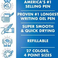 Pens|Pilot G2 Retractable Gel Pens, Bold Point, 1.0mm, Blue Ink, Dozen (31257)