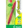 Pens|Pilot G-Knock BeGreen Retractable Gel Pens, Fine Point, Red Ink, Dozen (31508)