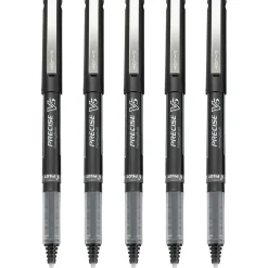 Pens|Pilot Precise V5 Rollerball Pens, Extra Fine Point, 0.5mm, Black Ink, 5/Pack (26010)