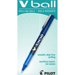 Pens|Pilot VBall Rollerball Pens, Fine Point, Black Ink, Dozen (35112)