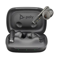 Plantronics Voyager Free 60 UC Wireless Noise Cancelling Bluetooth Earbuds, USB-C, MS Certified, Carbon Black (7Y8L8AA)<Poly Online