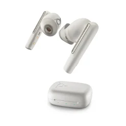 Plantronics Voyager Free 60 UC Wireless Noise Canceling Bluetooth Earbuds, USB-C, UC Certified, White Sand (7Y8L4AA)<Poly Sale