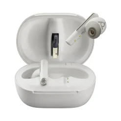 Plantronics Voyager Free 60+ UC Wireless Noise Cancelling Bluetooth Earbuds, USB-A, UC Certified, White Sand (7Y8G5AA)<Poly Outlet