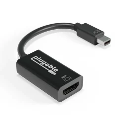 Plugable 6" Mini DisplayPort/Thunderbolt to HDMI Adapter, Male to Female, Black (MDP-HDMI)