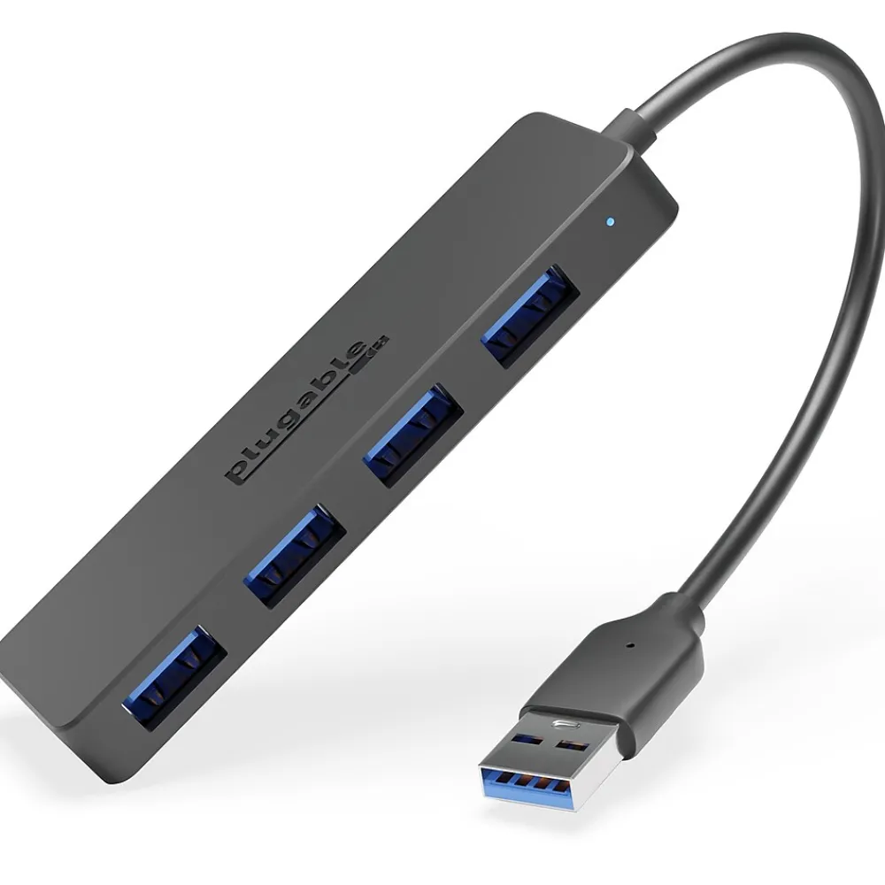 Plugable 4 Port USB Hub 3.0, USB Splitter for Laptop (USB3-HUB4A)