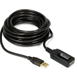 Plugable 16' USB 2.0 Active Extension Cable, Male/Female, Black (USB2-5M)