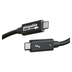 Plugable 6.56' USB C Power Cable, Black (TBT4-40G2M)