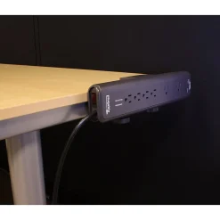 Plugable 6-Outlet 2100 J Desk Mountable Power Strip, 6' (PS6-USB2DC)