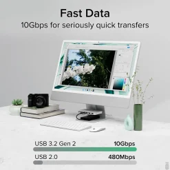 Plugable 6-Port USB-C Mounted Hub For Apple iMac (AD-6IN1)