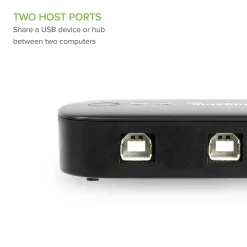 Plugable USB 2.0 Switch for USB Device Port Sharing Between Two Computers (USB2-SWITCH2)