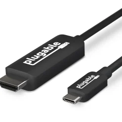 Plugable USB 3.1 Type C to HDMI 2.0 Audio/Video Cable, Male to Male, Black (USBC-HDMI-CABLE)