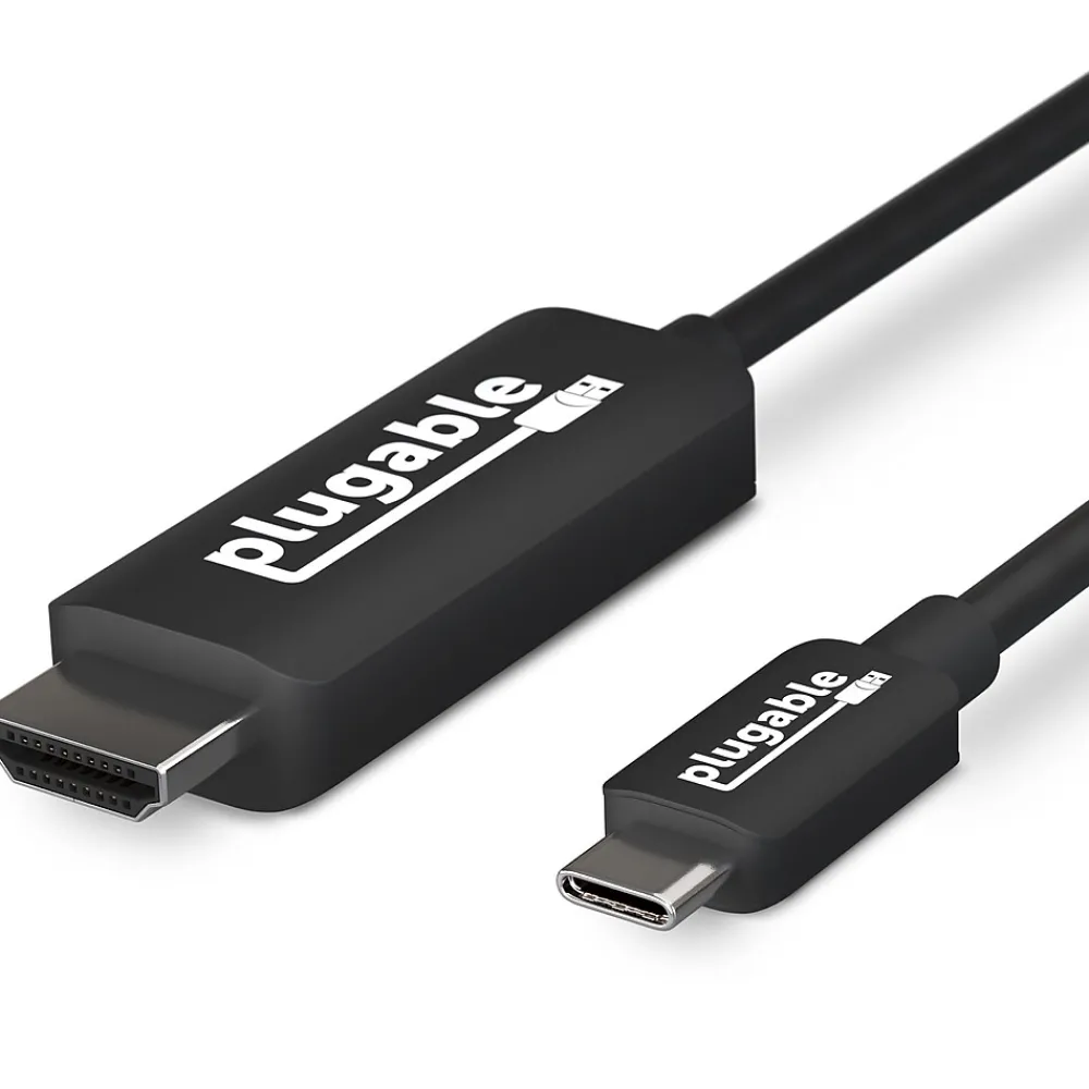 Plugable USB 3.1 Type C to HDMI 2.0 Audio/Video Cable, Male to Male, Black (USBC-HDMI-CABLE)