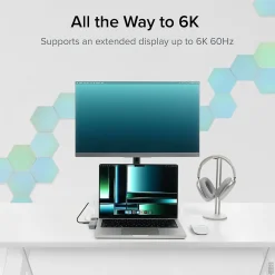 Plugable USB C Hub Multiport Adapter for Apple MagSafe 2 for MacBook Pro, Air M2