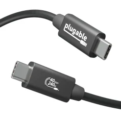 Plugable USB4 EPR 3.3' Cable, 240W, Black (USB4-240W-1M)