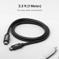 Plugable USB4 EPR 3.3' Cable, 240W, Black (USB4-240W-1M)