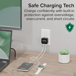 40W Dual USB-C Wall Charger, Black (PS-40C2B)<Plugable Hot