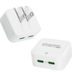 40W Dual USB-C Wall Charger, White (PS-40C2W)<Plugable