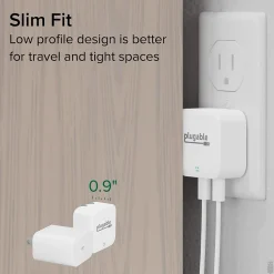 40W Dual USB-C Wall Charger, White (PS-40C2W)<Plugable