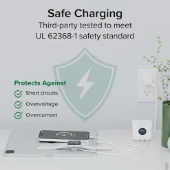 67W USB-C Charging Station, White (PS3-METERC3)<Plugable Discount