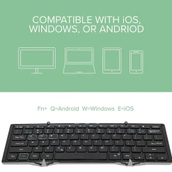 Online Plugable Wireless Keyboard and Case, Black (BT-KEY3XL)