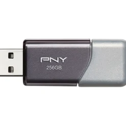Outlet PNY Elite Turbo Attache 3 256GB USB 3.0 Type A Flash Drive, Silver/Gray (P-FD256TBOP-GE)