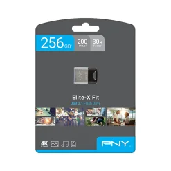 Clearance PNY Elite-X Fit 256GB USB 3.1 Type-A Flash Drive, Black (P-FDI256EXFIT-GE)