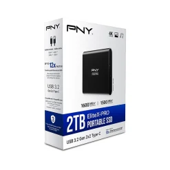 PNY EliteX-PRO 2TB USB 3.2 External Solid-State Drive (PSD0CS2260-2TB-RB)