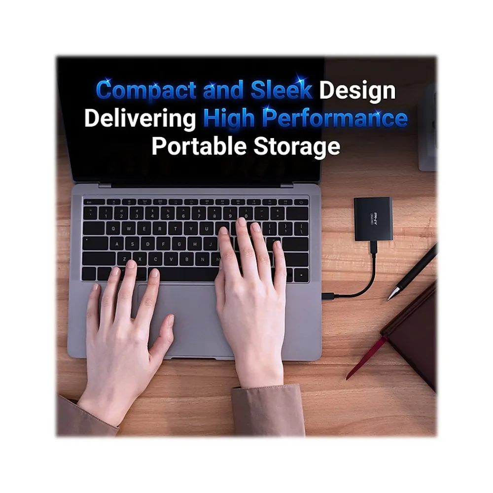 PNY EliteX-PRO 2TB USB 3.2 External Solid-State Drive (PSD0CS2260-2TB-RB)