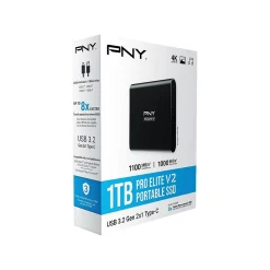 PNY Pro Elite V2 1TB USB 3.2 External Solid State Drive (PSD0CS2160-1TB-RB)