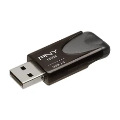 Online PNY Turbo Attache 4 128GB USB 3.0 Type A Flash Drive, Black (P-FD128TBAT4-GE)