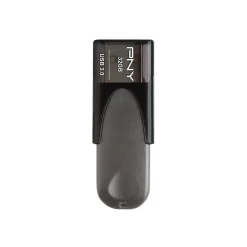 PNY Turbo Attache 4 32GB USB 3.0 Type A Flash Drive, Black (P-FD32GTBAT4-GE)