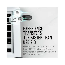 Discount PNY Turbo Attache 4 256GB USB 3.0 Type A Flash Drive, Black (P-FD256TBAT4A-G)