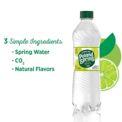 Poland Spring Sparkling Water, Zesty Lime, 16.9 oz. Bottles, 24/Carton (12349570/122058)