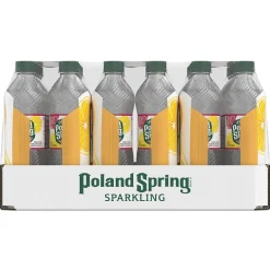 Poland Spring Sparkling Water, Pomegranate Lemonade, 16.9 oz. Bottles, 24/Carton (12349576)