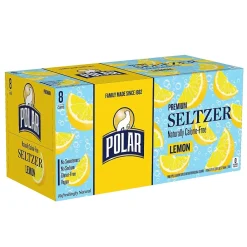 Polar Lemon Sparkling Water, 12 oz., 24/Carton (00234)