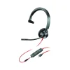 Hot Poly Blackwire 3315 Mono Headset, USB-C/3.5mm, MS Certified/UC Certified (8X218AA)