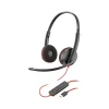 Hot Poly Blackwire 3220 Stereo Headset, USB-C/USB-A, UC Certified, Bulk (8X228A6)