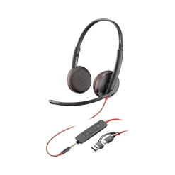 Best Poly Blackwire 3225 Stereo Headset, USB-C/USB-A/3.5mm, UC Certified (8X229AA)