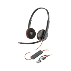 Discount Poly Blackwire 3220 Stereo Headset, USB-C/USB-A, UC Certified, Bulk (8X2J9A6)