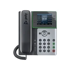 HP Poly Edge E350 VOIP Phone, Silver/Black (82M89AA)