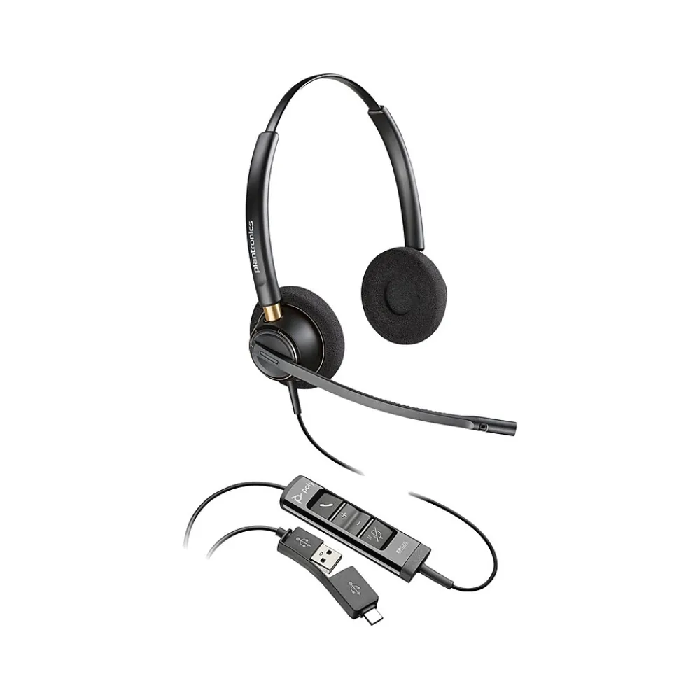 Poly EncorePro 515 Mono On Ear Headset, USB-A/USB-C (783R0AA)