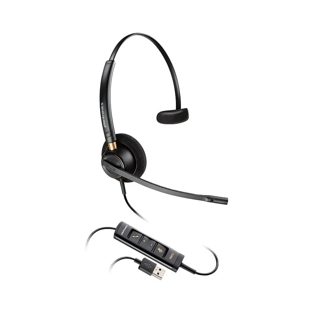Best Poly EncorePro 515 Mono On Ear Headset, USB-A, MS Certified (783R1AA)