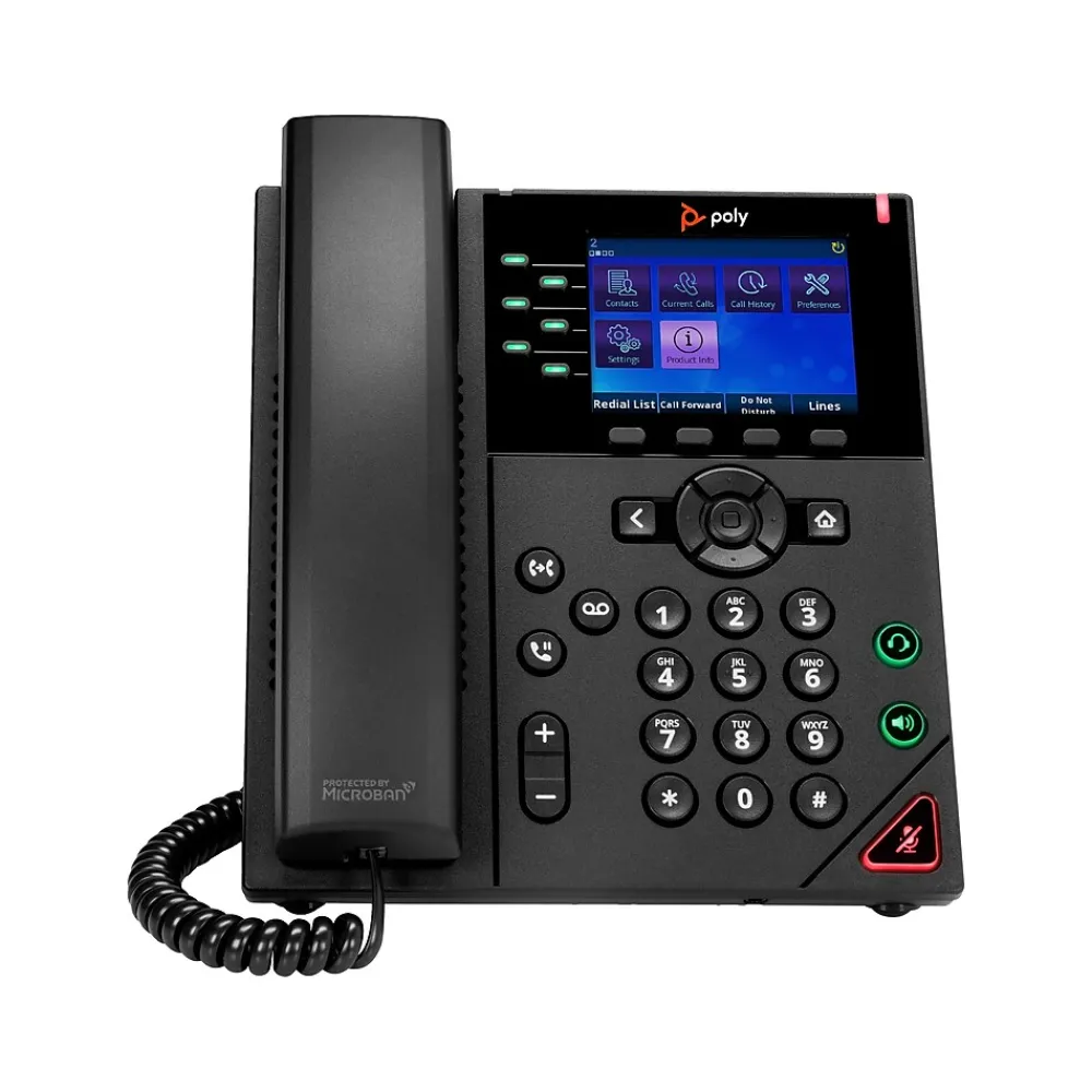 Poly OBi VVX 350 6-Line Corded IP Telephone, Black (89B59AA)
