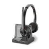Outlet Poly Savi 8200 Series W8220-M Wireless Noise Canceling Stereo Headset, Over-the-Head, Black (7S4B6AA#ABA)