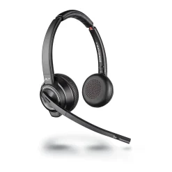 Outlet Poly Savi 8200 Series W8220-M Wireless Noise Canceling Stereo Headset, Over-the-Head, Black (7S4B6AA#ABA)