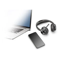Poly Voyager Focus 2 Noise Canceling Bluetooth On Ear Phone & Computer Headset, Black (213726-01)