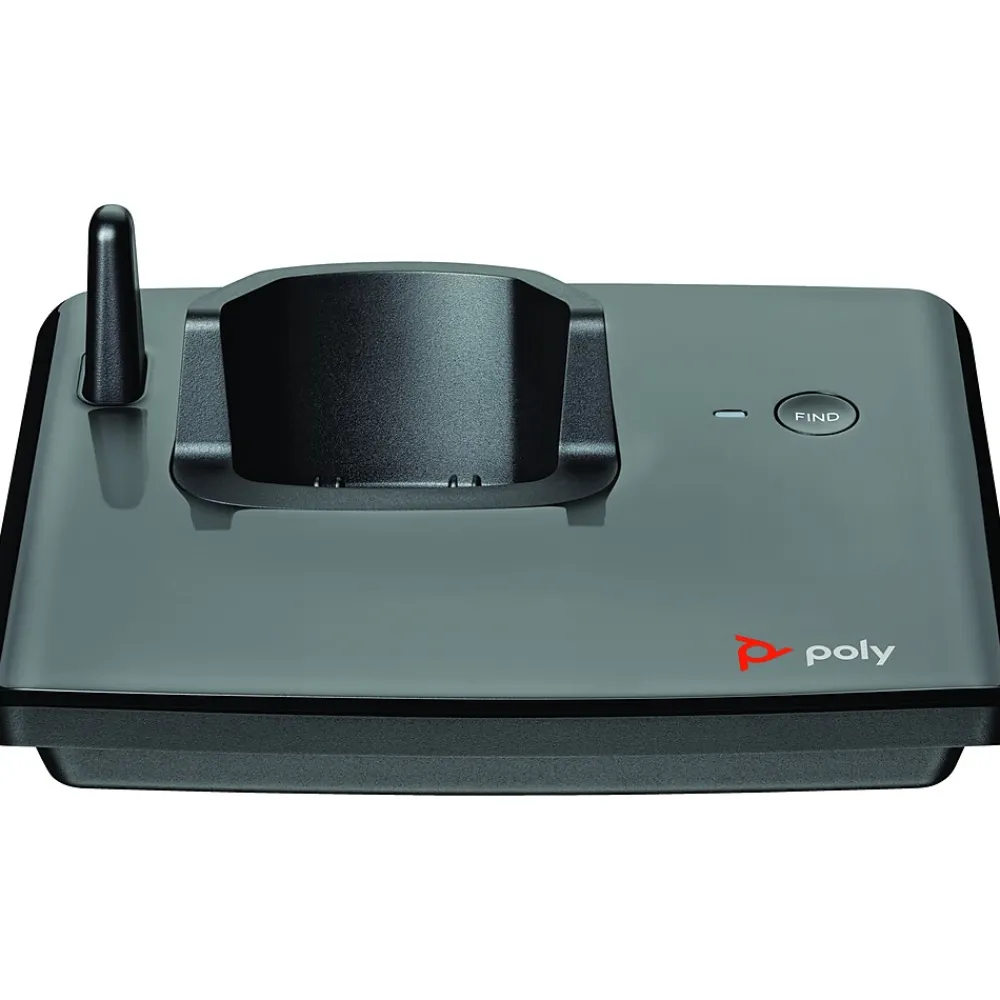 Poly VVX D230 Cordless VOIP Phone, Black (89B48AA#ABA)